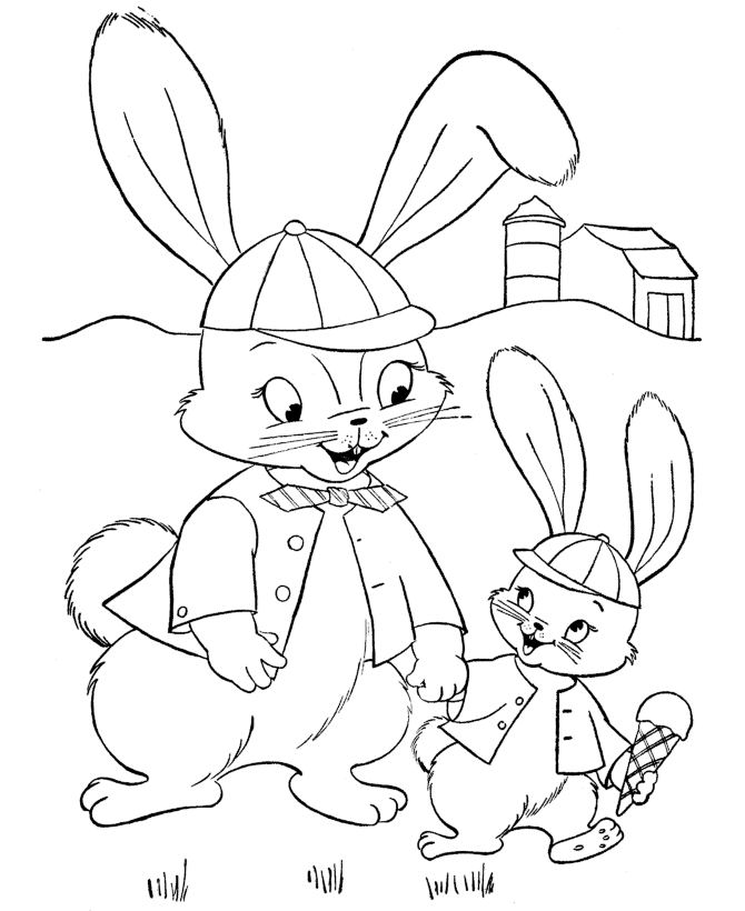 Coloring page: Rabbit (Animals) #9596 - Free Printable Coloring Pages