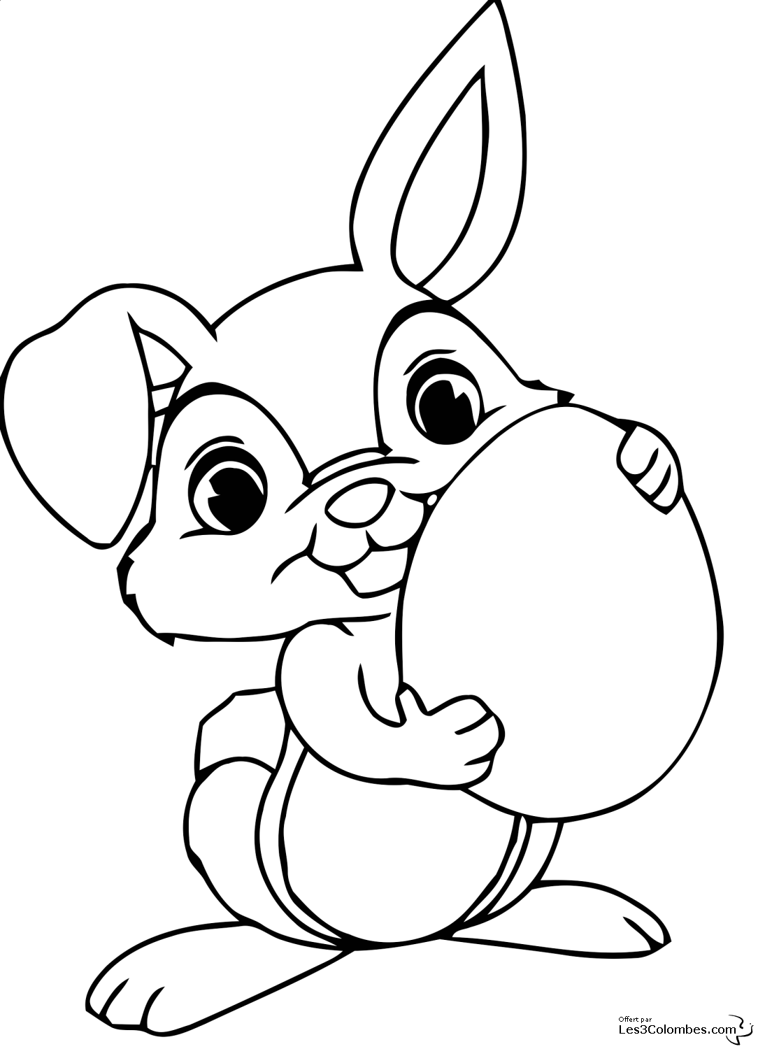 Coloring page: Rabbit (Animals) #9647 - Free Printable Coloring Pages