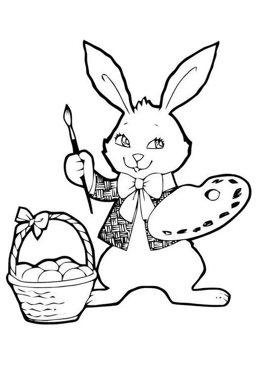 Free printable Rabbit and Hare coloring page #10094 from Animals collection Free printable Rabbit and Hare coloring page #10094 from Animals collection