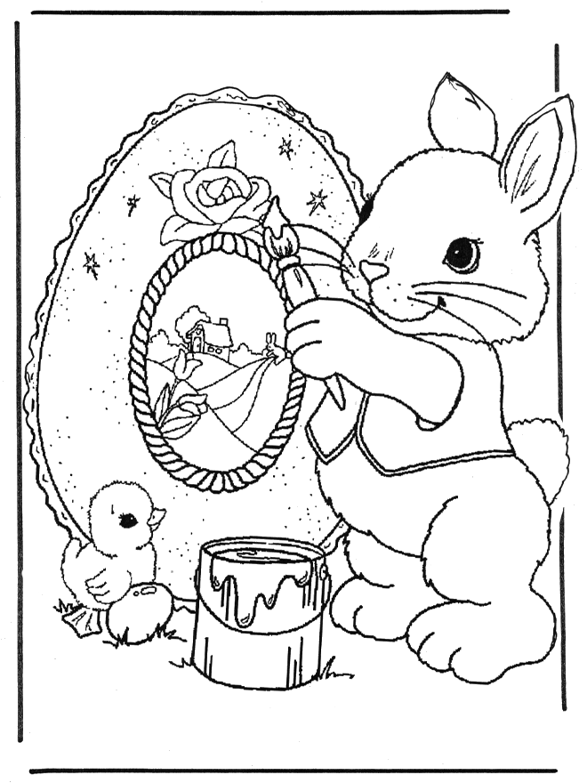 Free printable Rabbit and Hare coloring page #10103 from Animals collection