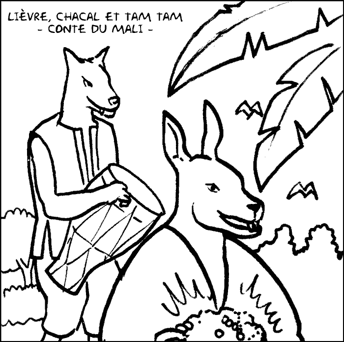 Free printable Rabbit and Hare coloring page #10105 from Animals collection