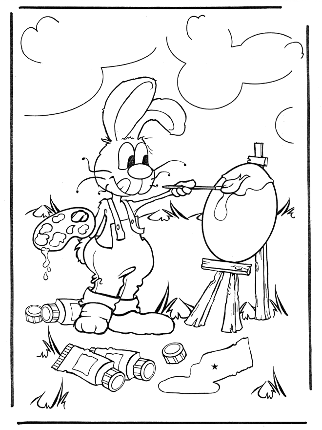 Free printable Rabbit and Hare coloring page #10110 from Animals collection