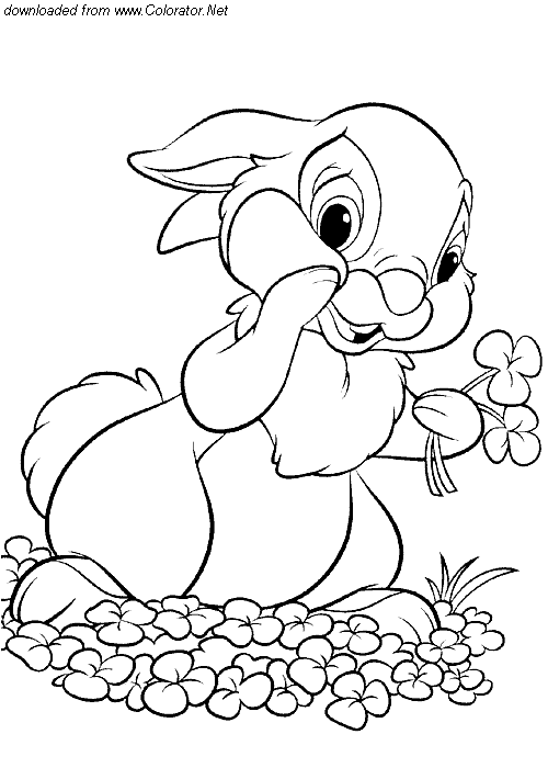 Free printable Rabbit and Hare coloring page #10126 from Animals collection