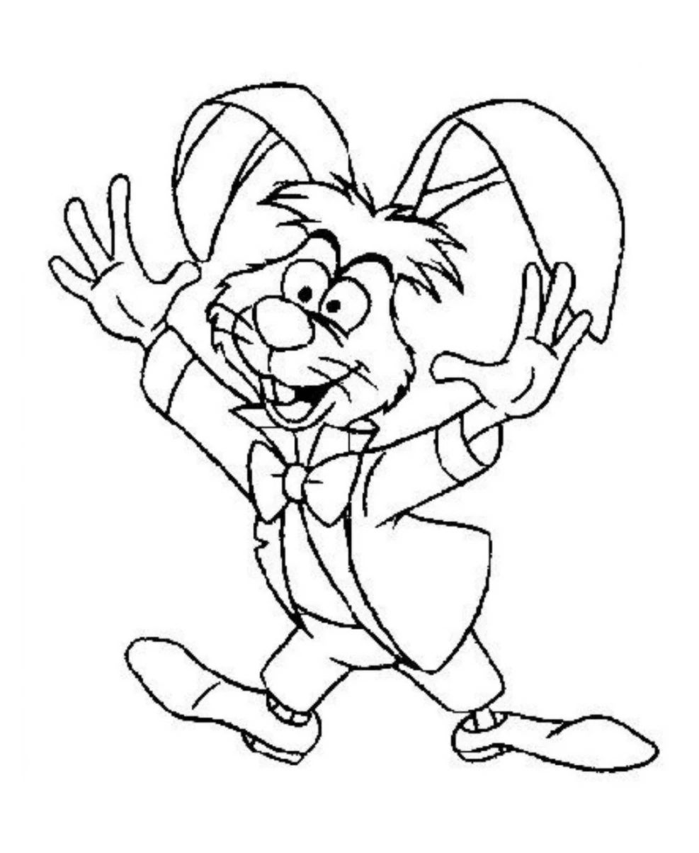 Free printable Rabbit and Hare coloring page #10188 from Animals collection