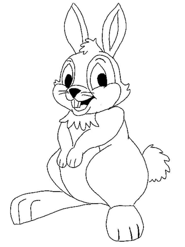 Free printable Rabbit and Hare coloring page #209035 from Animals collection Free printable Rabbit and Hare coloring page #209035 from Animals collection