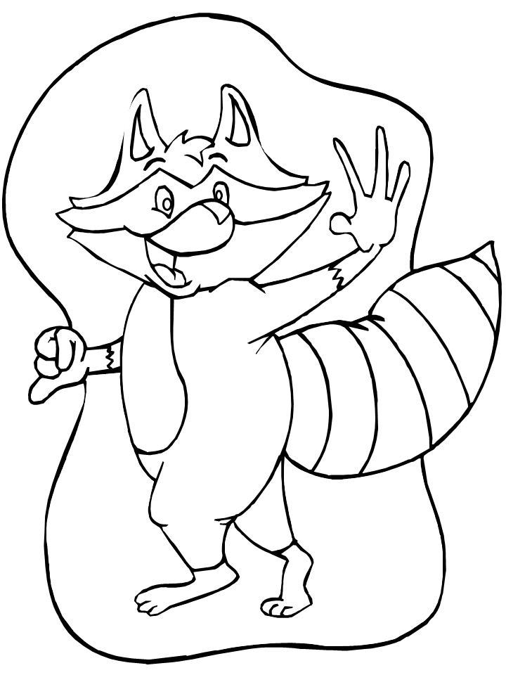 Coloring page: Raccoon (Animals) #19999 - Free Printable Coloring Pages
