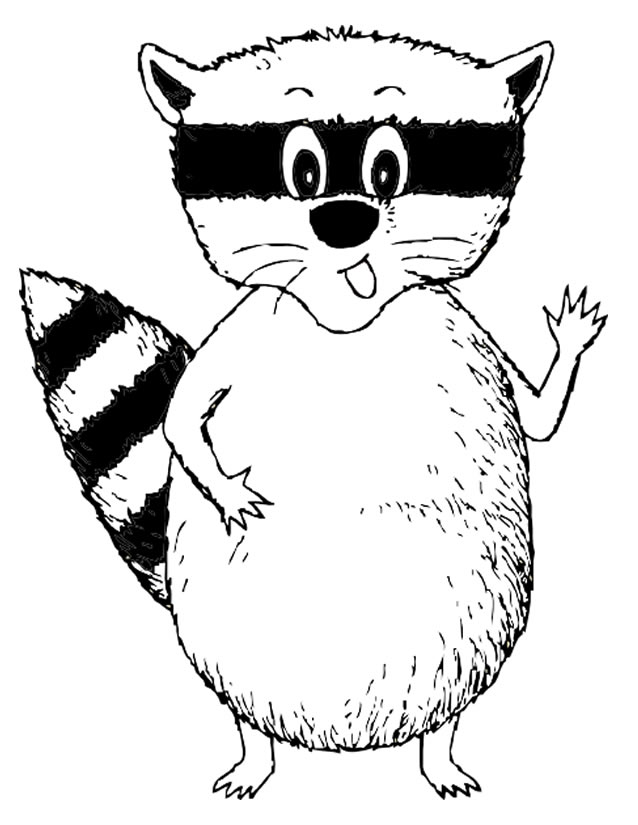 Coloring page: Raccoon (Animals) #20005 - Free Printable Coloring Pages