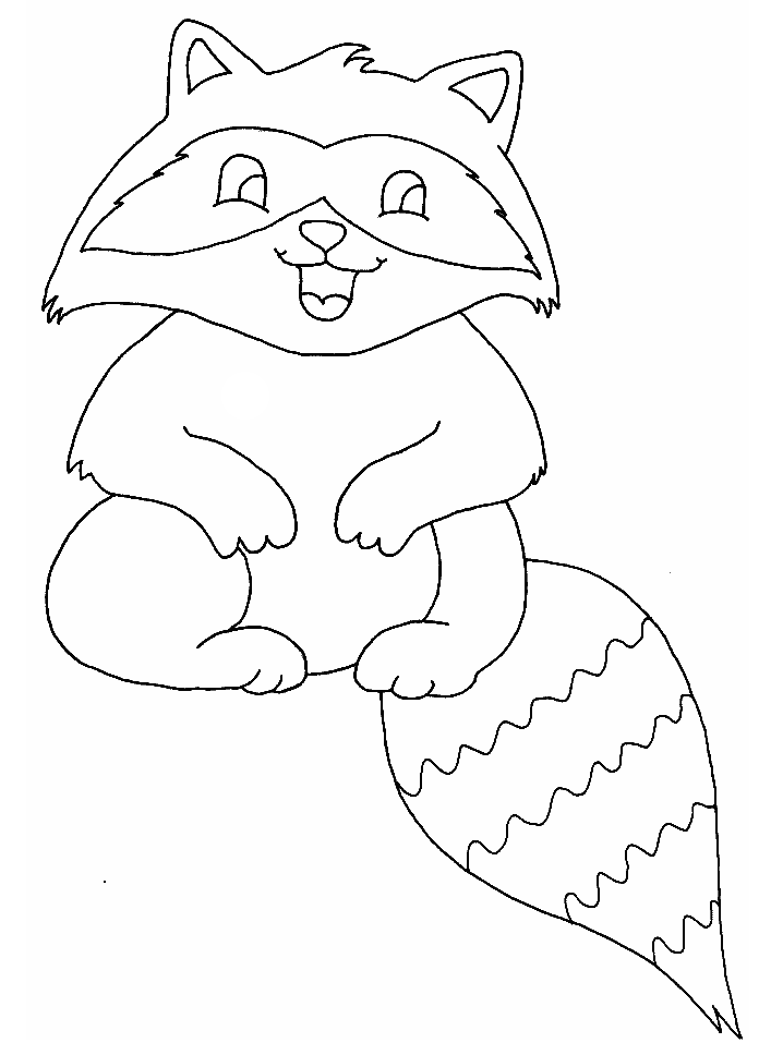 Coloring page: Raccoon (Animals) #20007 - Free Printable Coloring Pages