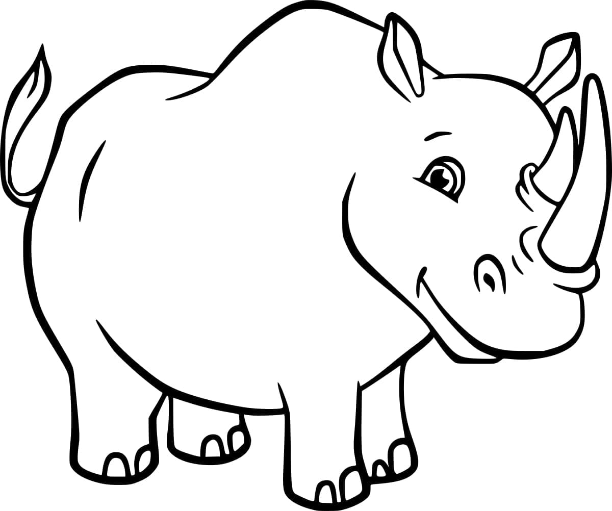 Free printable Rhinoceros coloring page #206643 from Animals collection