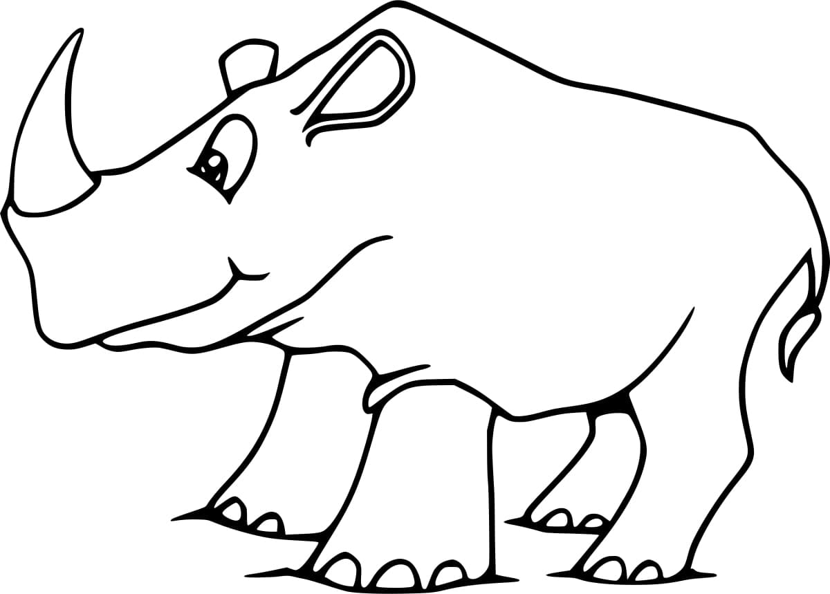 Free printable Rhinoceros coloring page #206644 from Animals collection