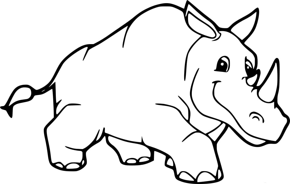 Coloring page: Rhinoceros (Animals) #206648 - Free Printable Coloring Pages