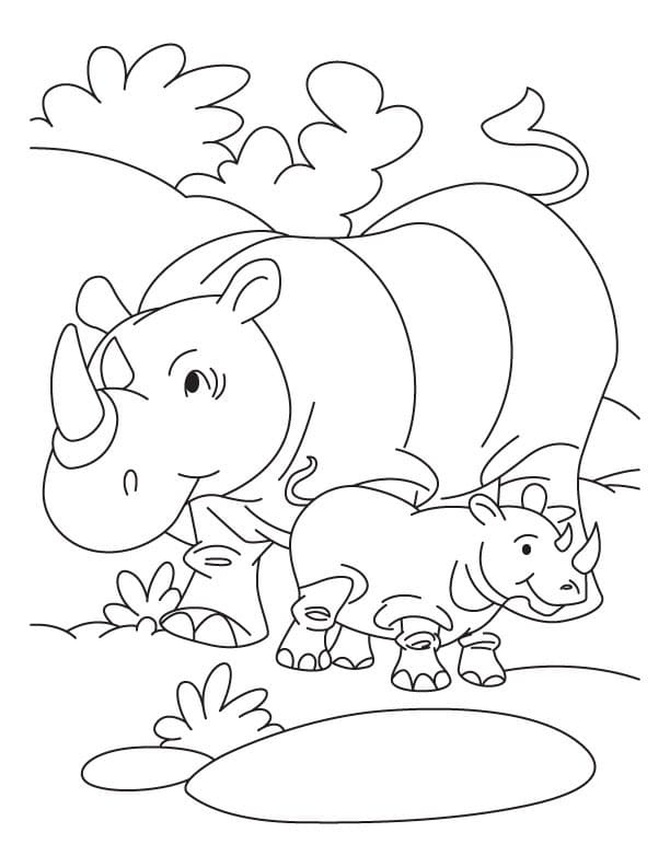 Free printable Rhinoceros coloring page #206652 from Animals collection