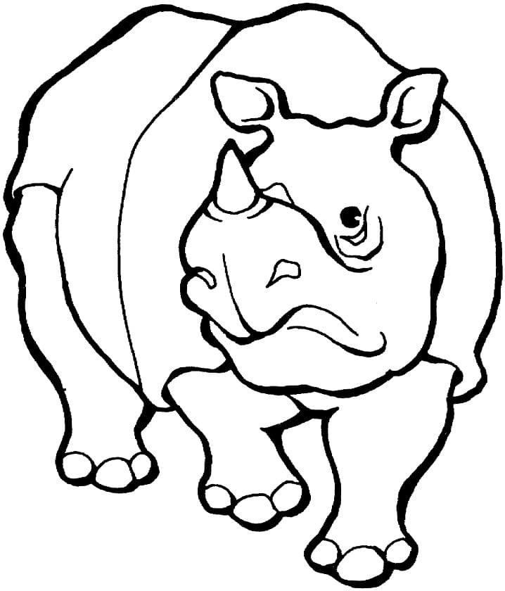 Free printable Rhinoceros coloring page #206658 from Animals collection