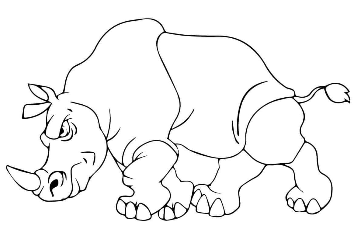 Free printable Rhinoceros coloring page #206672 from Animals collection