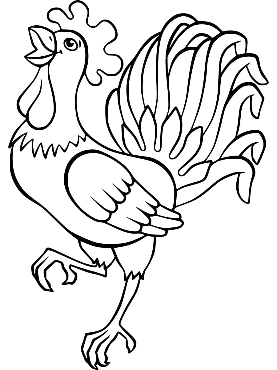 Free printable Rooster coloring page #207115 from Animals collection