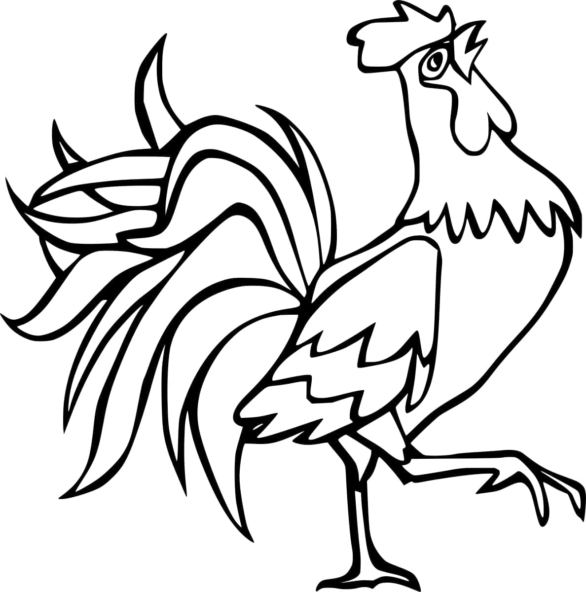 Free printable Rooster coloring page #207124 from Animals collection