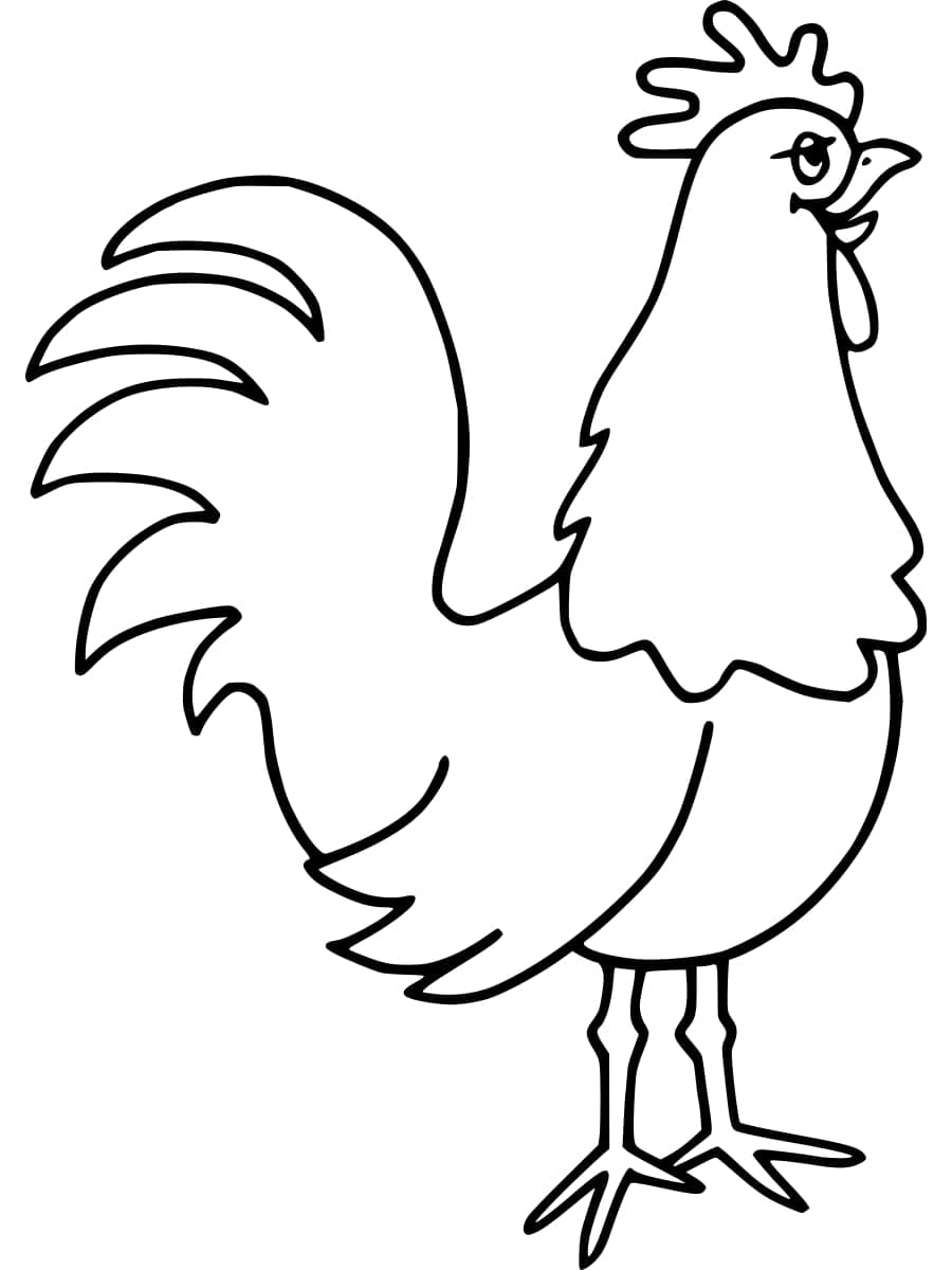 Free printable Rooster coloring page #207130 from Animals collection