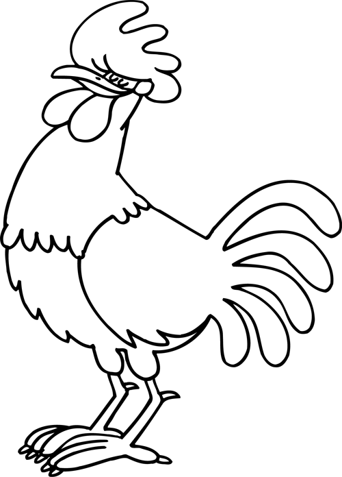 Coloring page: Rooster (Animals) #4098 - Free Printable Coloring Pages