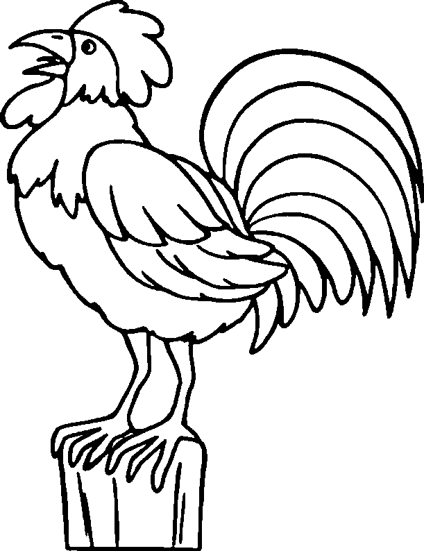 Coloring page: Rooster (Animals) #4100 - Free Printable Coloring Pages