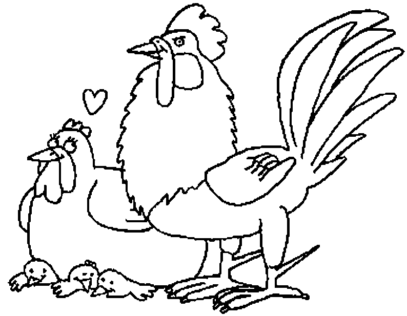 Coloring page: Rooster (Animals) #4110 - Free Printable Coloring Pages
