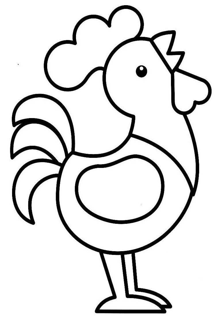 Drawings Rooster (Animals) – Printable coloring pages