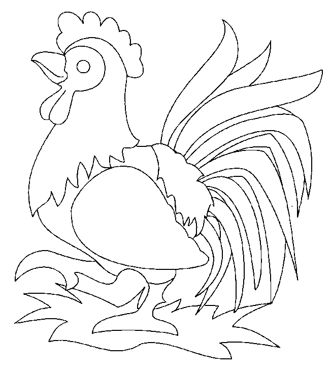 Coloring page: Rooster (Animals) #4117 - Free Printable Coloring Pages