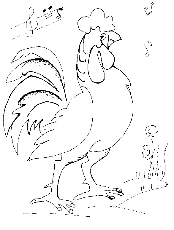 Coloring page: Rooster (Animals) #4121 - Free Printable Coloring Pages