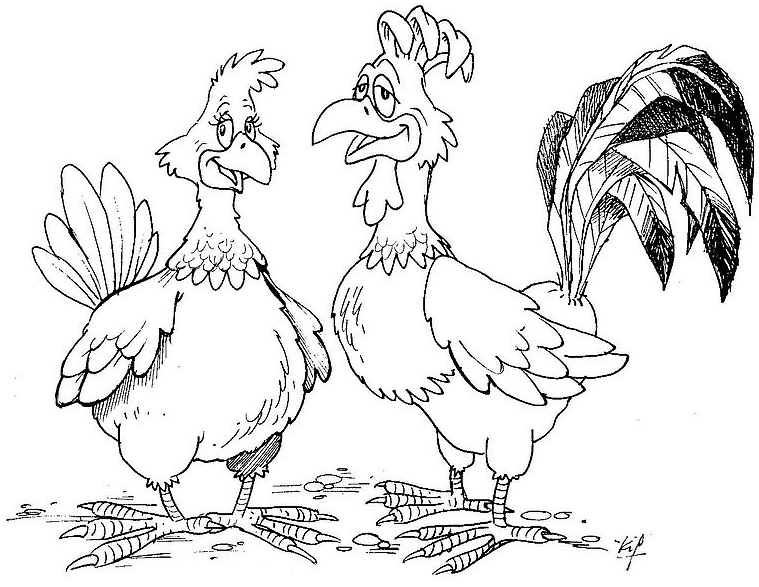 Coloring page: Rooster (Animals) #4140 - Free Printable Coloring Pages
