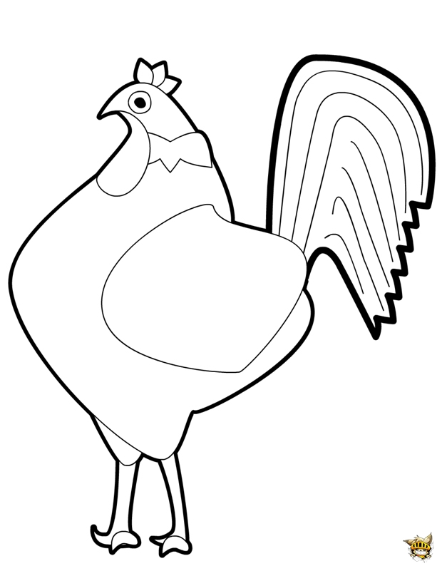 Coloring page: Rooster (Animals) #4165 - Free Printable Coloring Pages