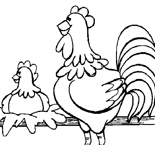 Coloring page: Rooster (Animals) #4201 - Free Printable Coloring Pages