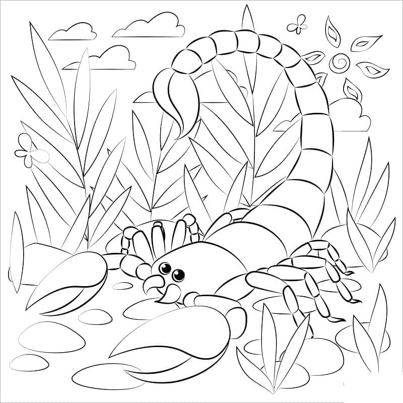 Free printable Scorpio coloring page #209594 from Animals collection Free printable Scorpio coloring page #209594 from Animals collection