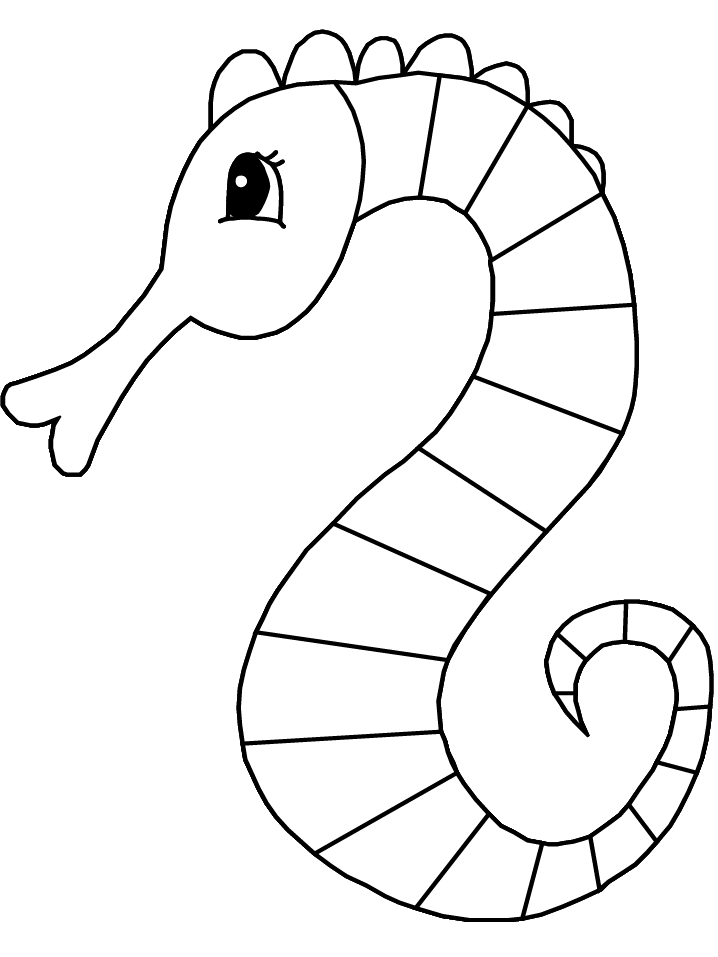 Coloring page: Seahorse (Animals) #18598 - Free Printable Coloring Pages