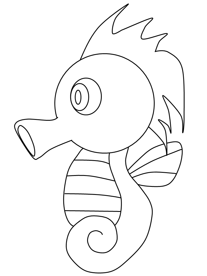 Coloring page: Seahorse (Animals) #18607 - Free Printable Coloring Pages