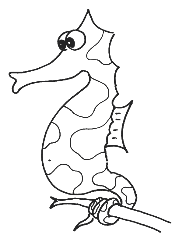 Coloring page: Seahorse (Animals) #18616 - Free Printable Coloring Pages