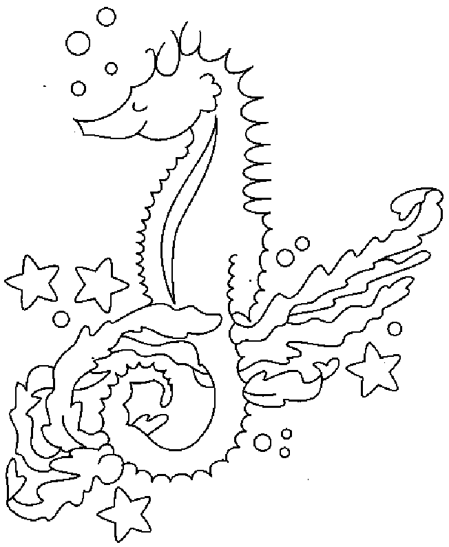 Coloring page: Seahorse (Animals) #18620 - Free Printable Coloring Pages