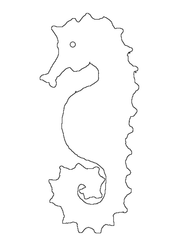 Coloring page: Seahorse (Animals) #18625 - Free Printable Coloring Pages