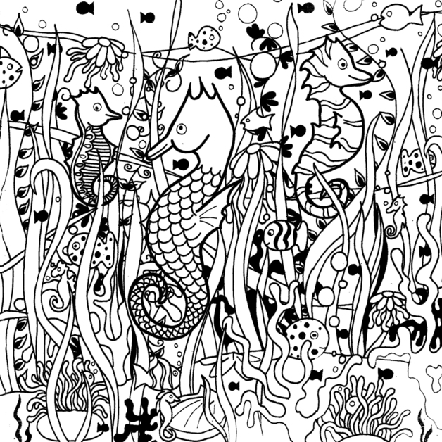 Coloring page: Seahorse (Animals) #18642 - Free Printable Coloring Pages