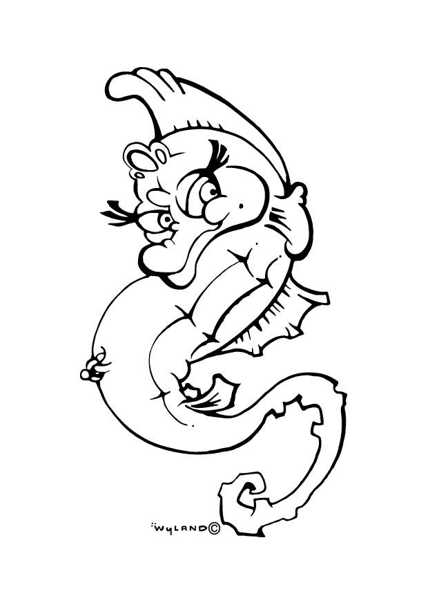 Coloring page: Seahorse (Animals) #18661 - Free Printable Coloring Pages