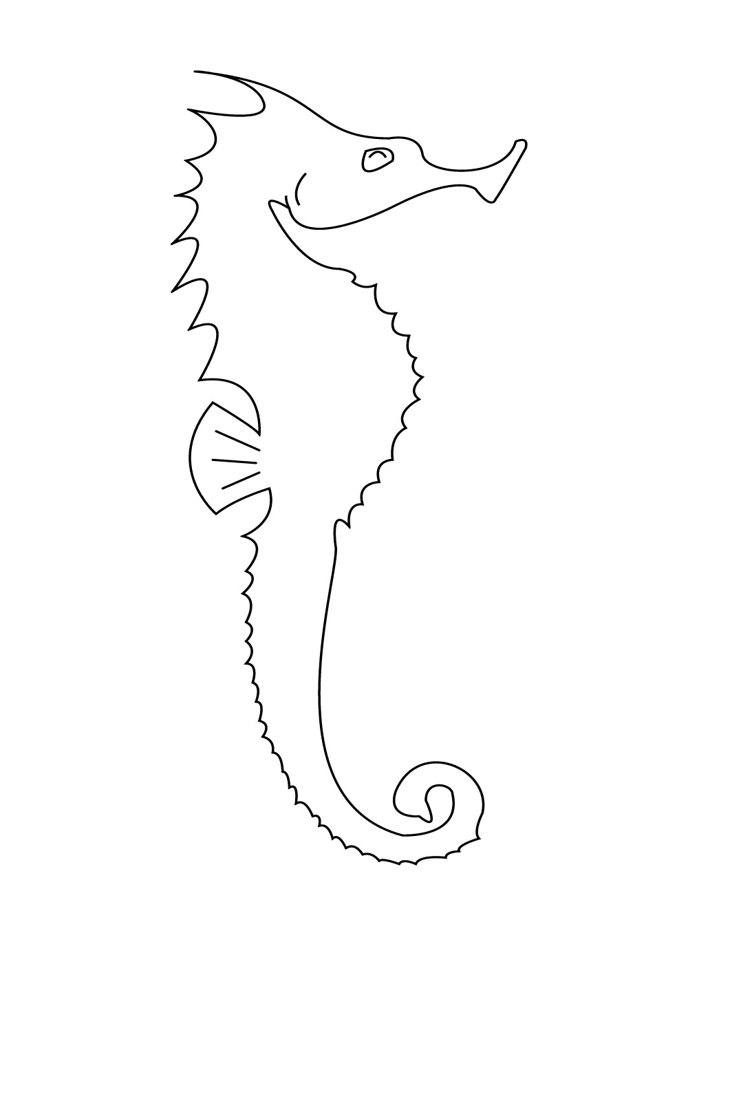 Coloring page: Seahorse (Animals) #18665 - Free Printable Coloring Pages