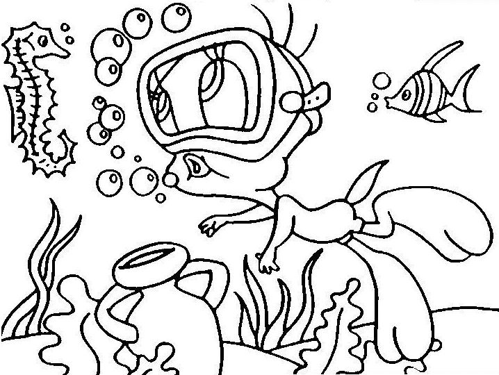 Coloring page: Seahorse (Animals) #18726 - Free Printable Coloring Pages