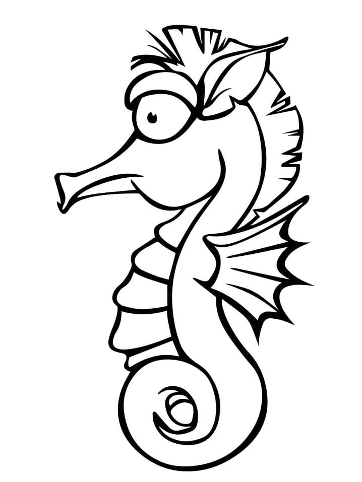 Free printable Seahorse coloring page #187408 from Animals collection