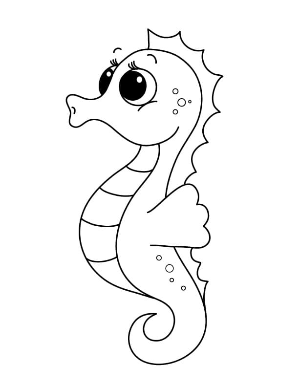 Free printable Seahorse coloring page #187431 from Animals collection Free printable Seahorse coloring page #187431 from Animals collection