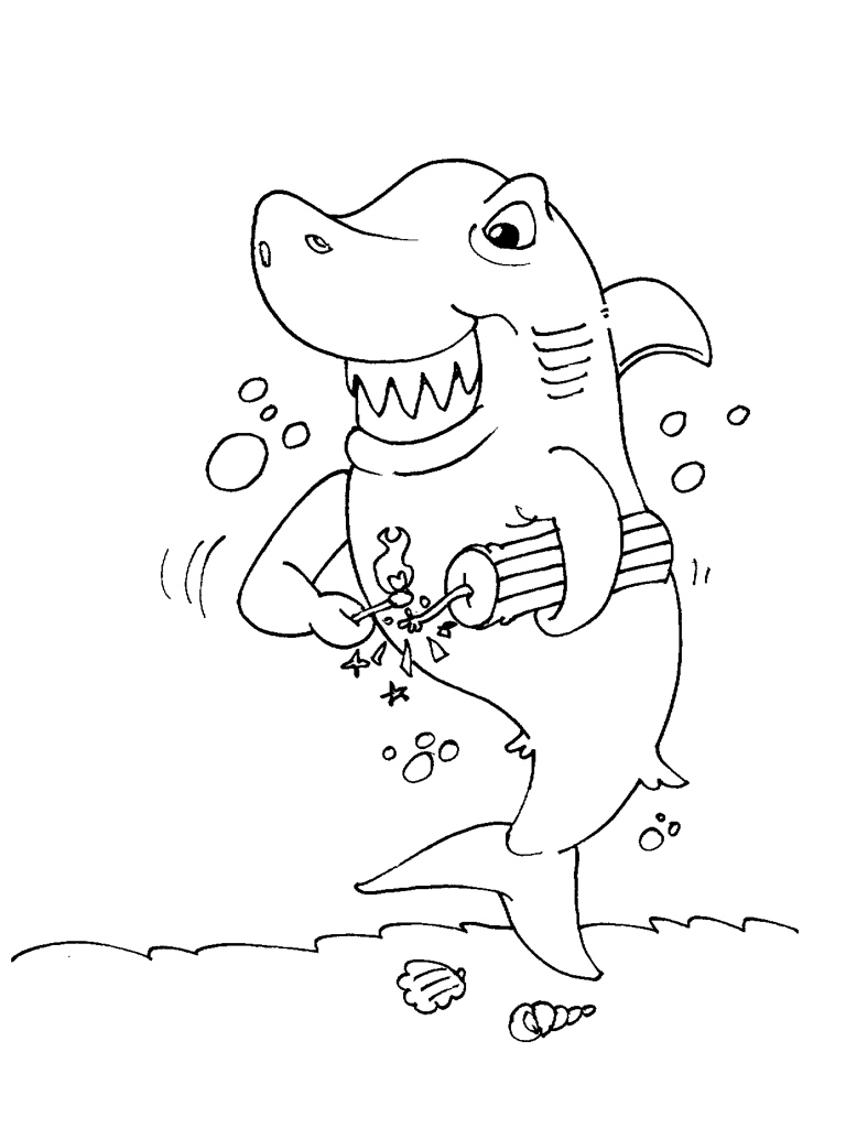 Coloring page: Shark (Animals) #14875 - Free Printable Coloring Pages