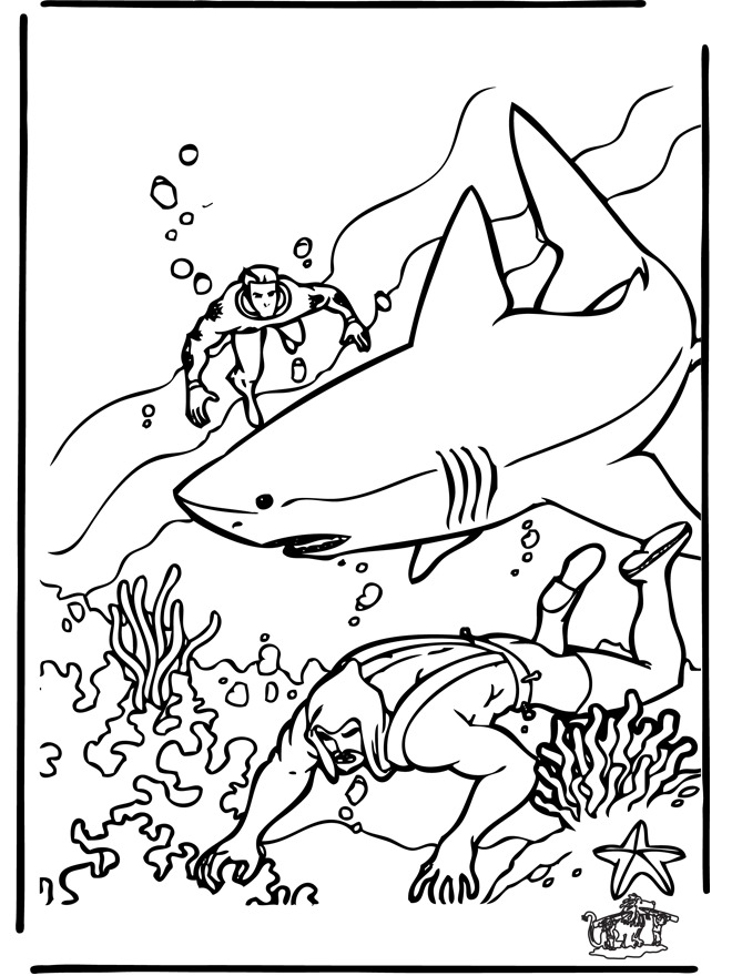 Coloring page: Shark (Animals) #14878 - Free Printable Coloring Pages