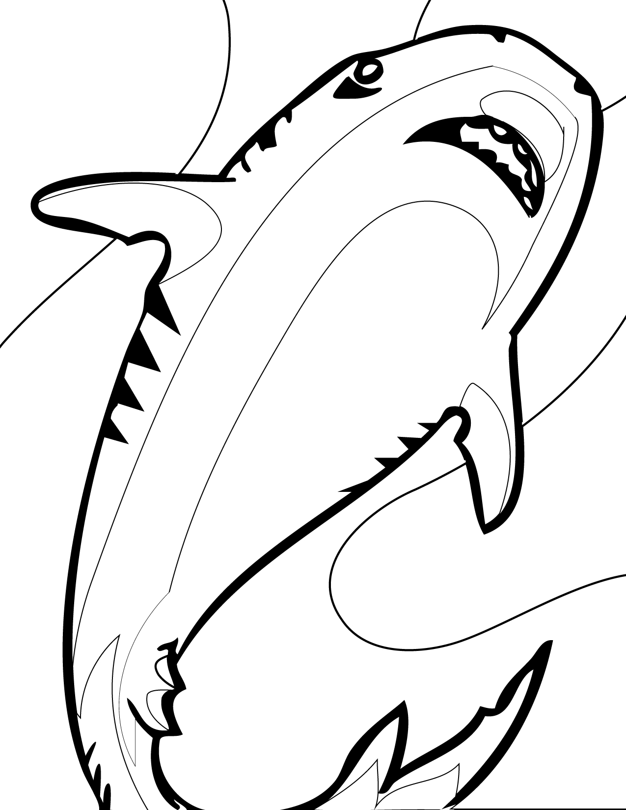 Coloring page: Shark (Animals) #14955 - Free Printable Coloring Pages