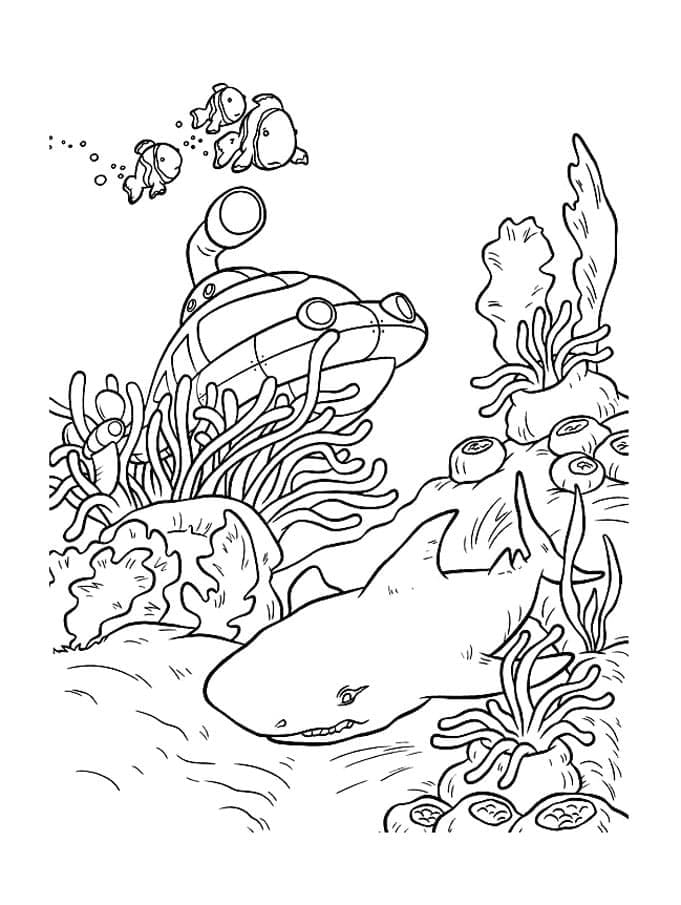 Free printable Shark coloring page #177730 from Animals collection