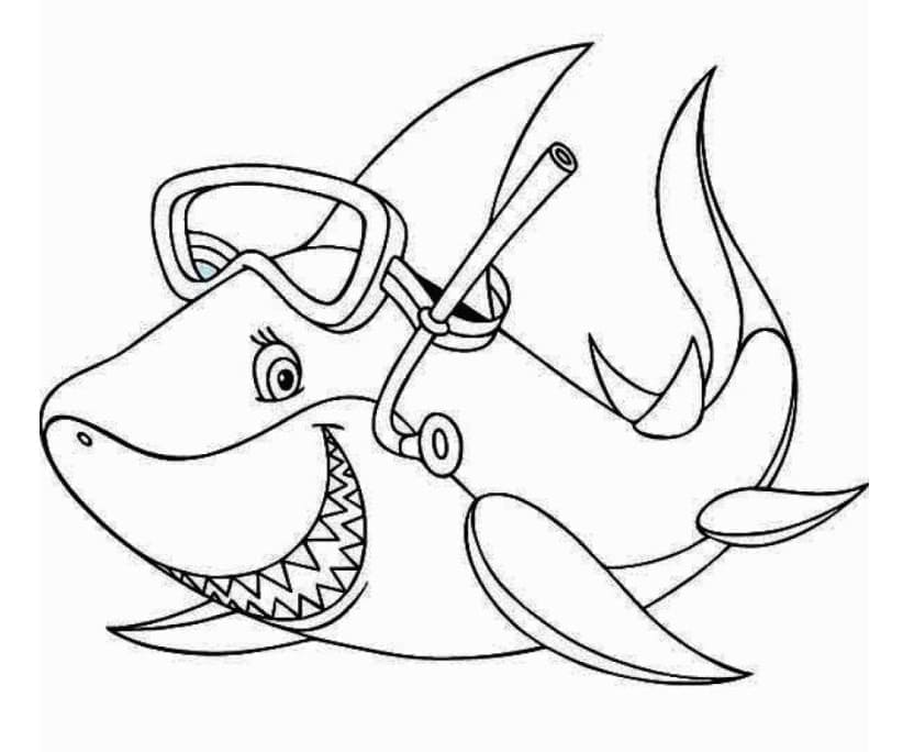 Free printable Shark coloring page #177739 from Animals collection Free printable Shark coloring page #177739 from Animals collection