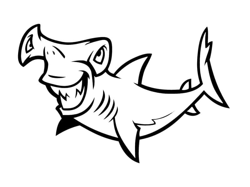 Free printable Shark coloring page #177740 from Animals collection