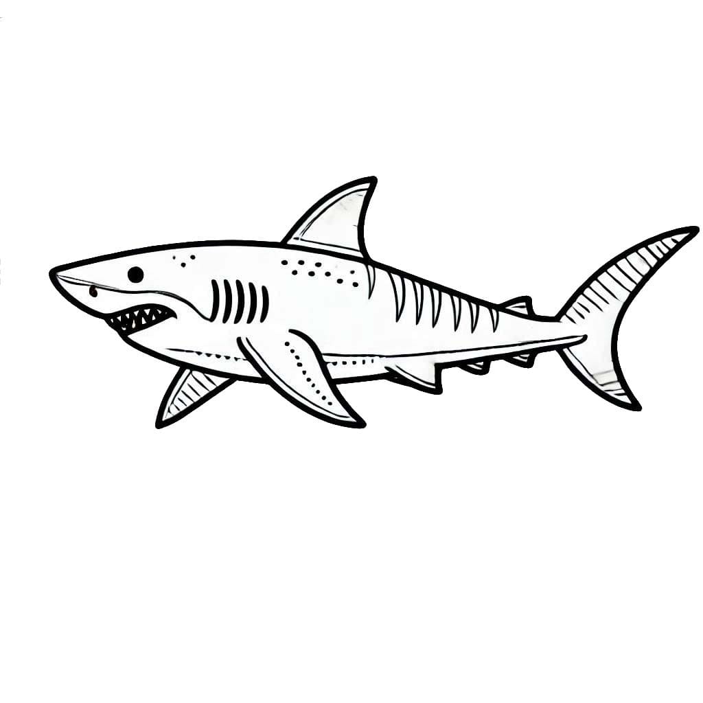 Free printable Shark coloring page #217032 from Animals collection