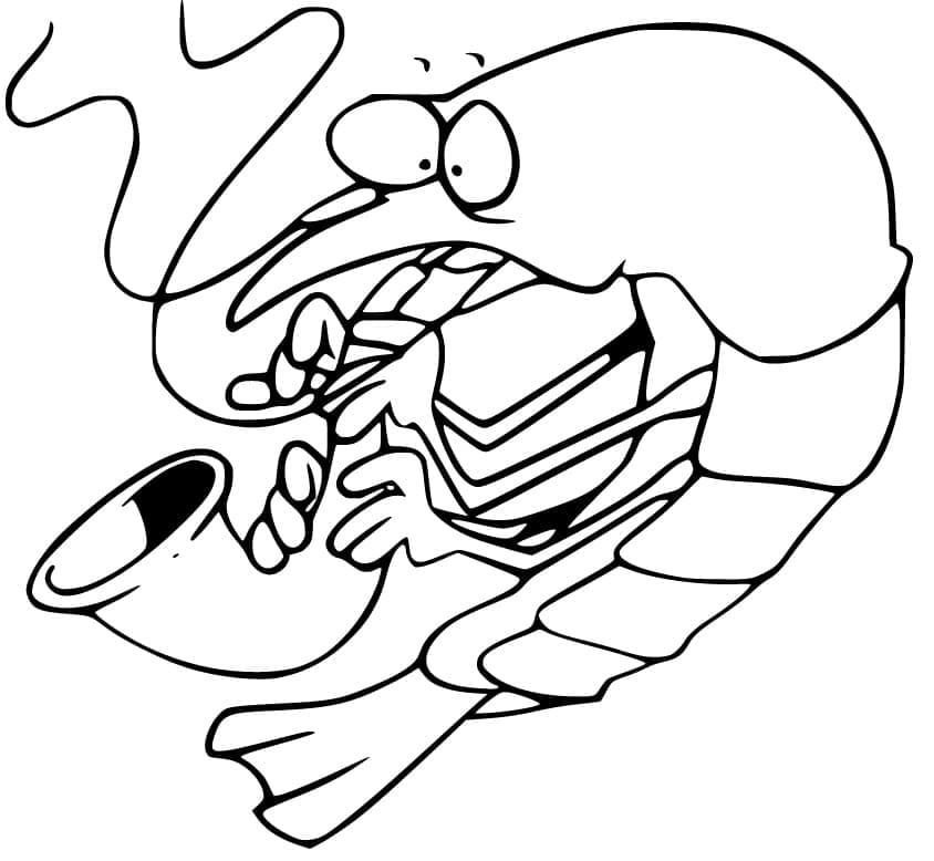 Free printable Shrimp coloring page #208550 from Animals collection